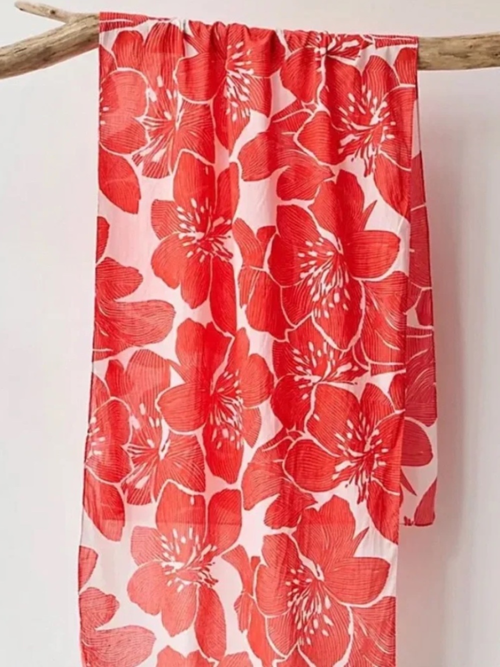 free-est All Summer Long Sarong by Free People Hibiscus Pink Flower